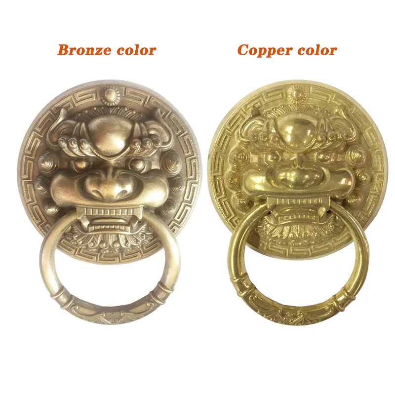 Lenth 190 мм латунные большие Антикварные Двери в форме льва дверные ногти домашний