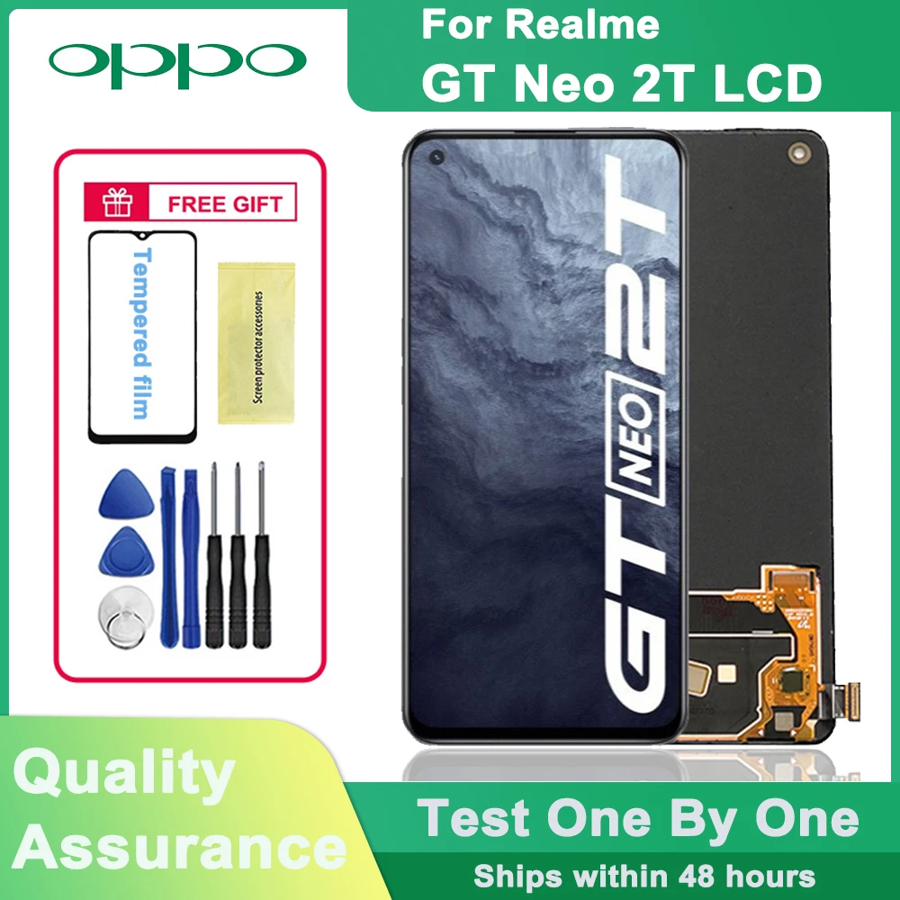 

6.43" Original Super AMOLED Display for Realme GT Neo 2T LCD touch screen digitizer assembly For Realme GT Neo2T RMX3357 Display