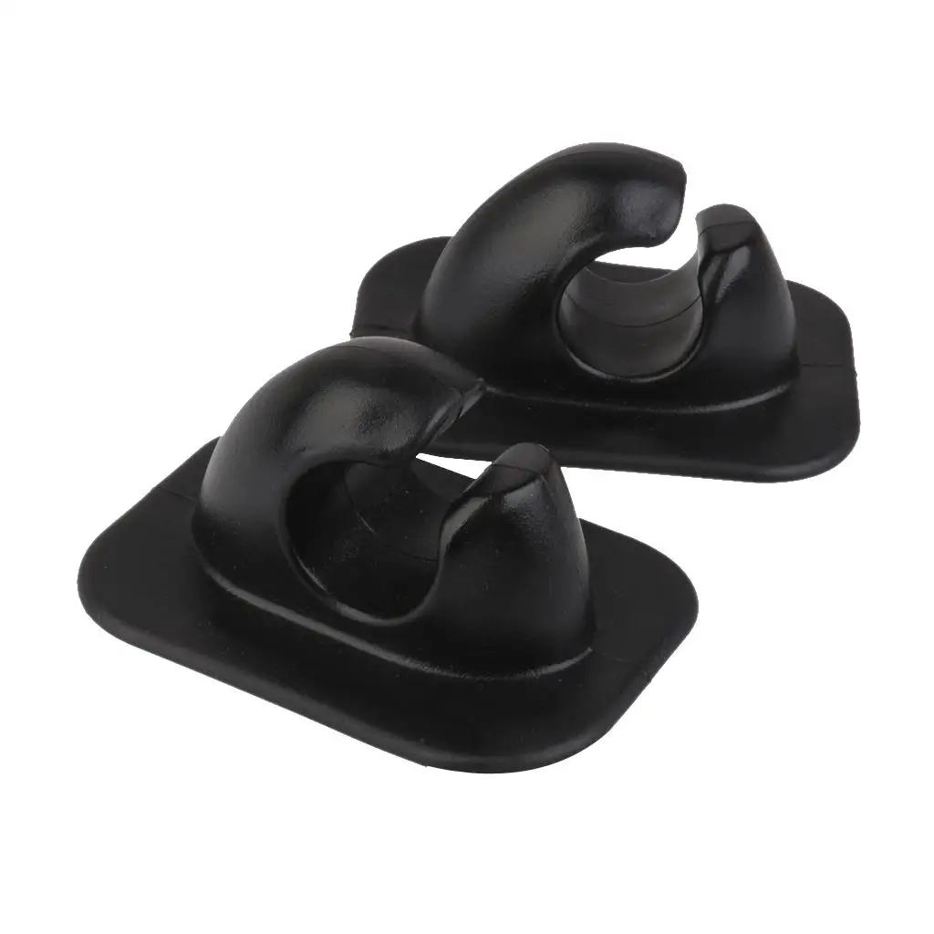 

2Pcs PVC Roof Rack Hooks for Fishing Boat Kayak Canoe Black New