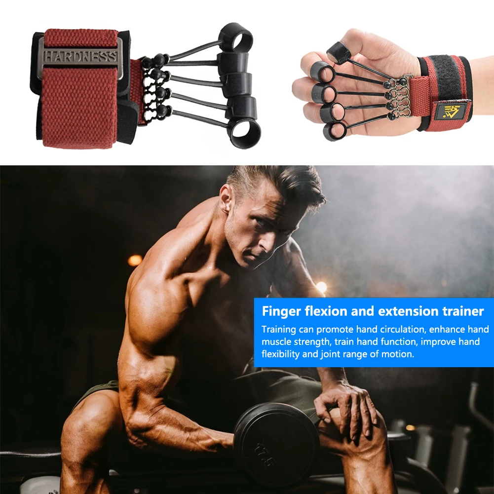 

Finger Gripper Strength Trainer Extensor Exerciser Finger Flexion Extension Training Device Rehabilitation Gripper Strength