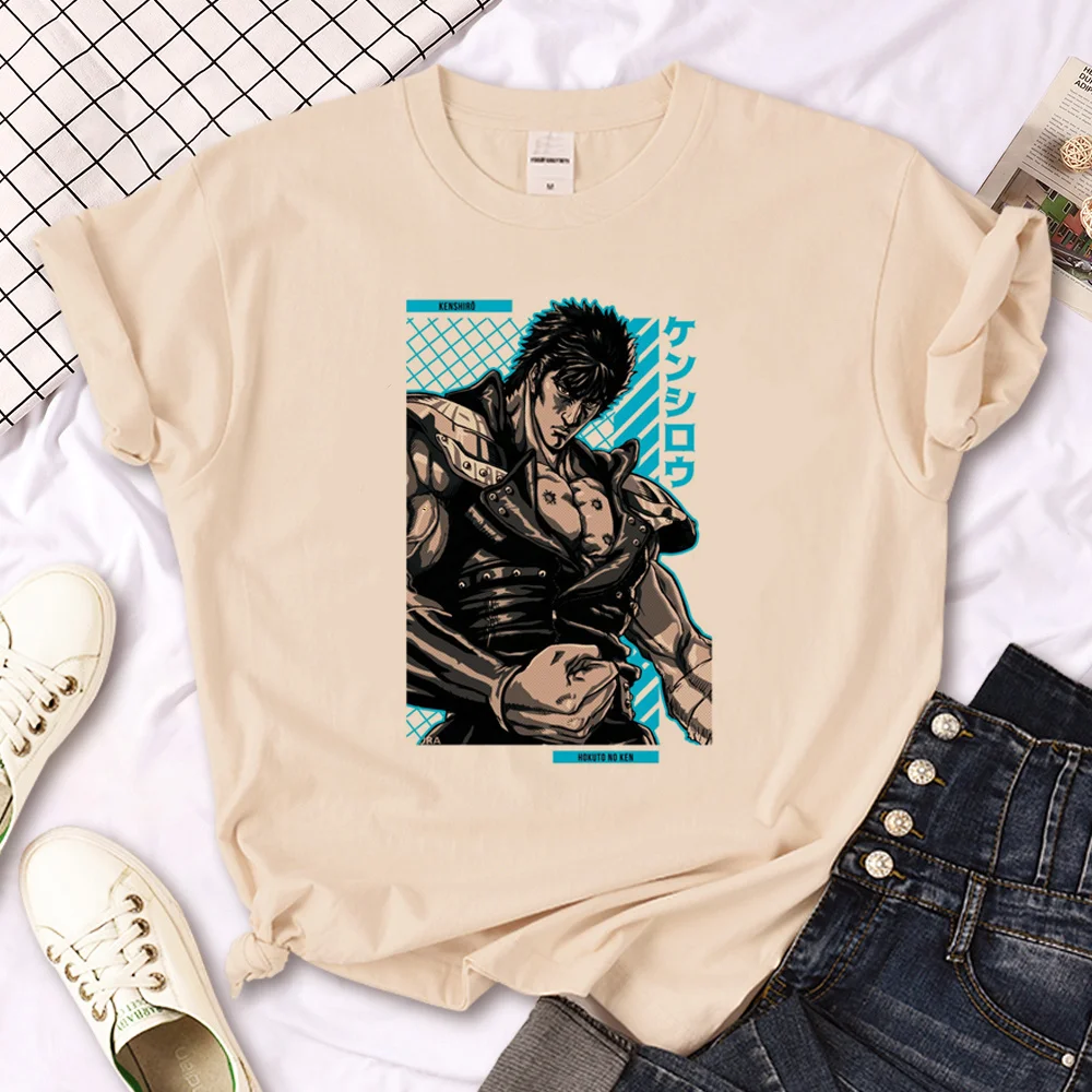 

Kenshiro, аниме футболка, женские летние дизайнерские футболки, женская дизайнерская аниме одежда в стиле 1920-х