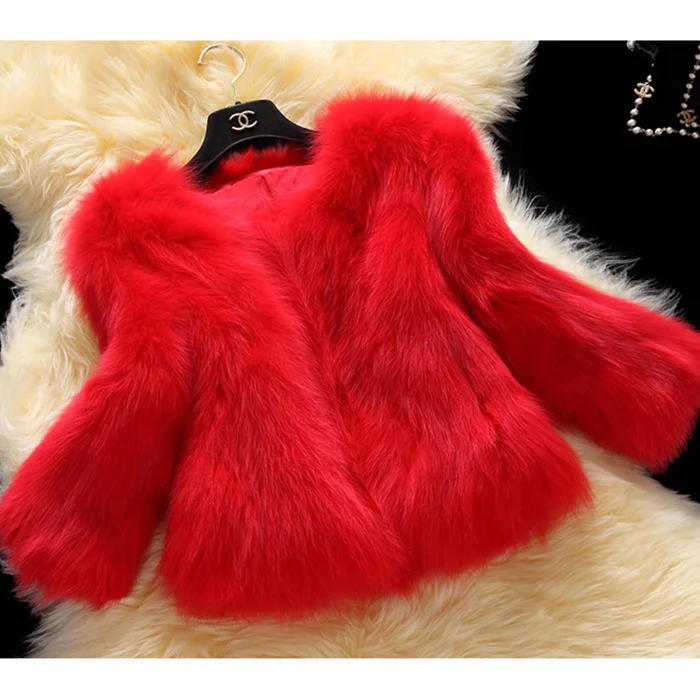 ICCLEK Haining imitation fox fur grass coat women's short long sleeve new spring and autumn winter fur coat women