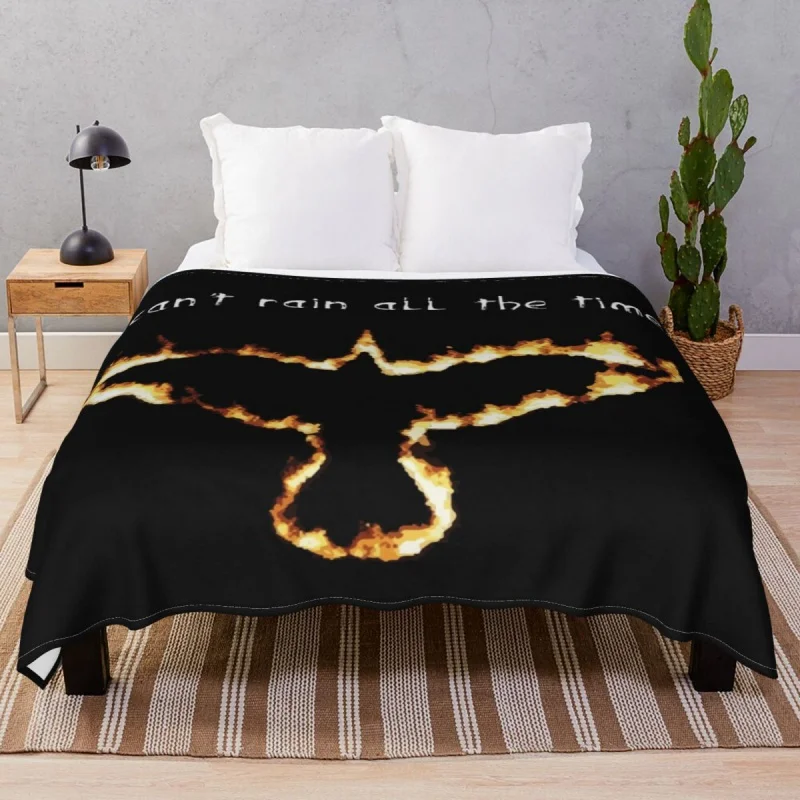 

Fire Crow Blanket Flannel Printed Fluffy Throw Blankets for Bedding Home Couch Travel Office