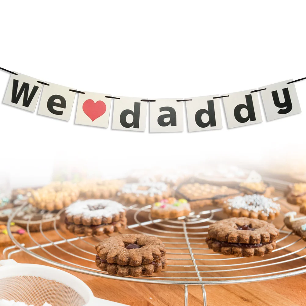 

1pcs Funny Creative Beautiful Decor Paper Banner Father Day Banner Hanging Banner for Party Gathering Festival