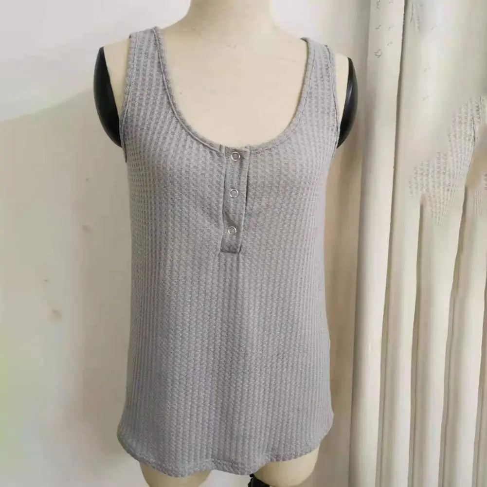 

Trendy Female Summer Pure Color Vest Summer Vest Skin-touch Anti-pilling