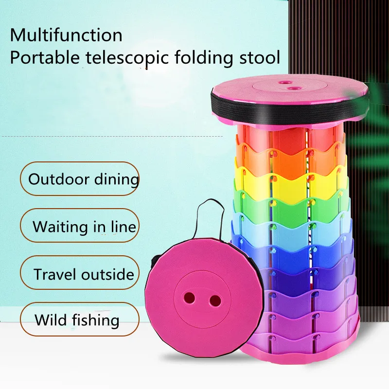

Outdoor Furniture Retractable Stool Beach Chairs Portable Stool Lounge Folding Chair Camping Hiking Stool Foldable Fishing Chair