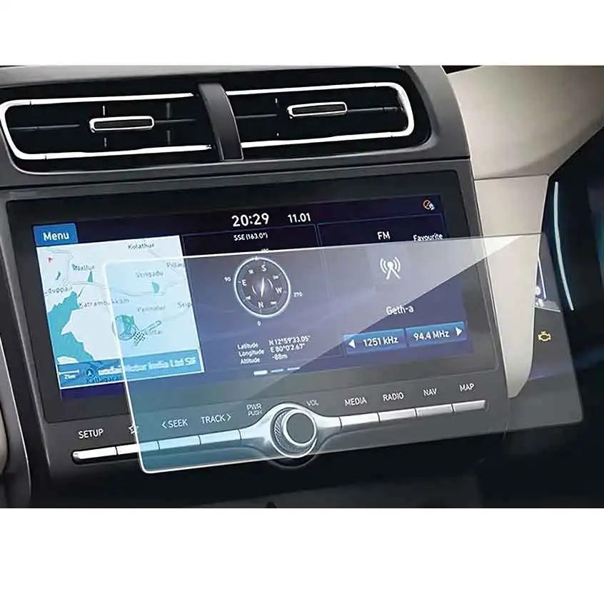 

For Hyundai Creta ix25 Facelift 2021 2022 SX SX O Navigation Screen 9H Tempered Glass Protective Film Auto Interior Accessories