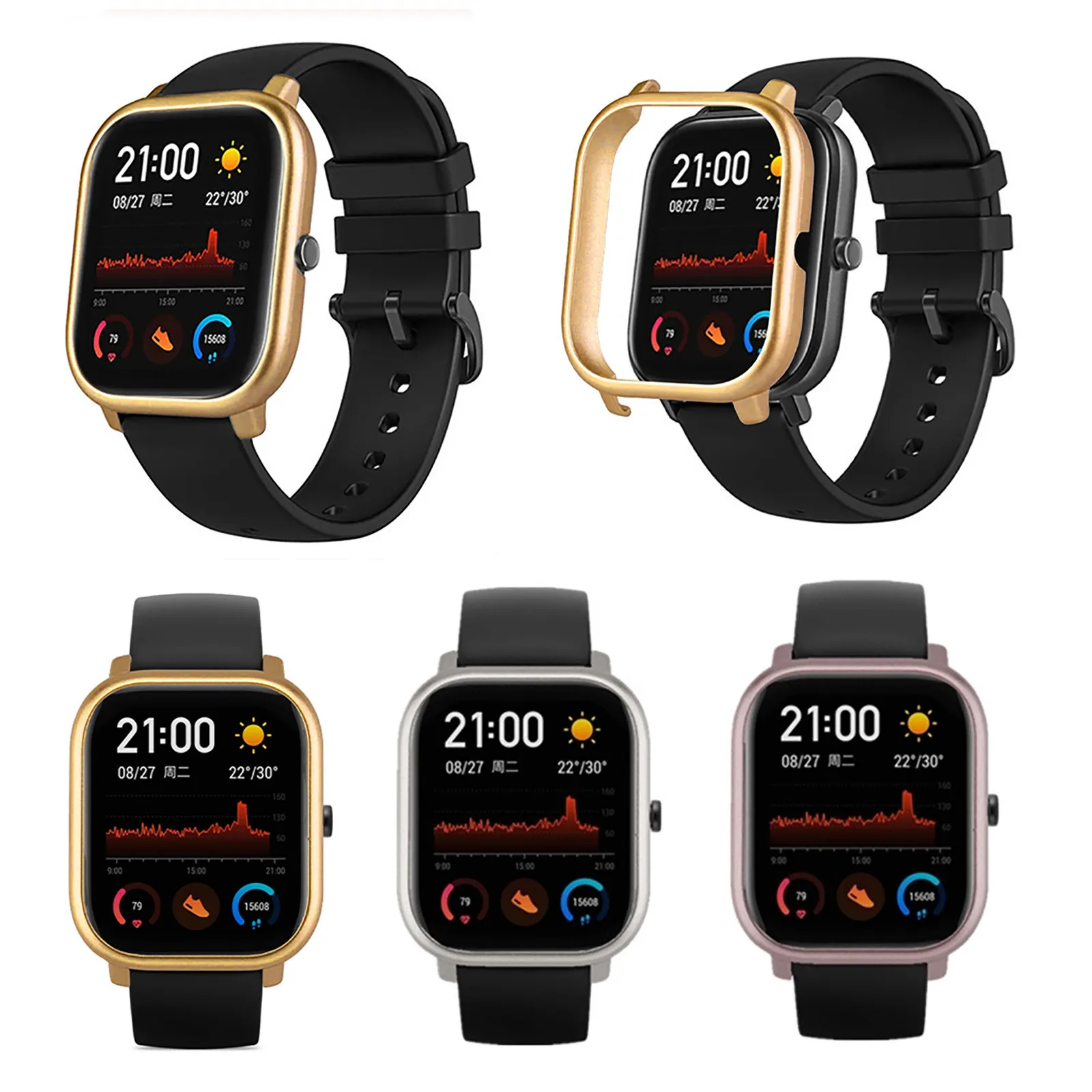

Сменная крышка защитная рамка для часов Amazfit чехол для Huami GTS аксессуары для смарт-браслета из поликарбоната резиновые спортивные браслеты