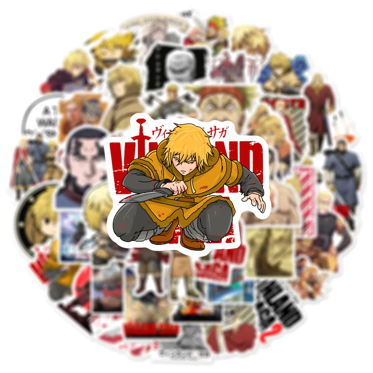 Фото 10/50 шт. Vinland Saga мультяшные наклейки крутые аниме наклейки приключения анимация украшения детские игрушки ноутбук гитара велосипед граффити №1
