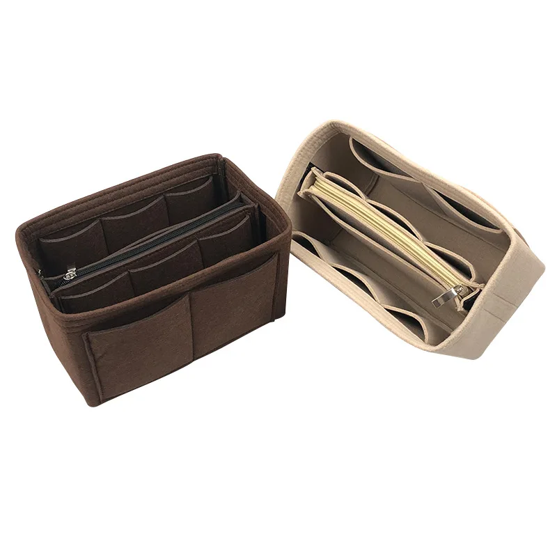 Косметички фетровая ткань сумка-органайзер вставная сумка дорожный внутренний