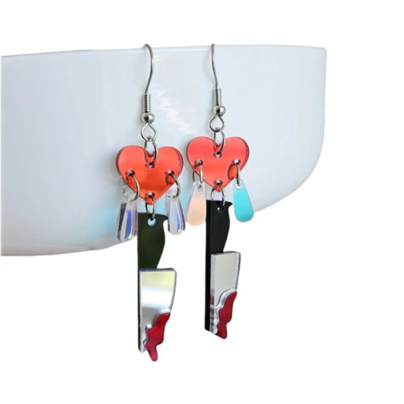 Искусственные акриловые серьги-капельки YAOLOGE