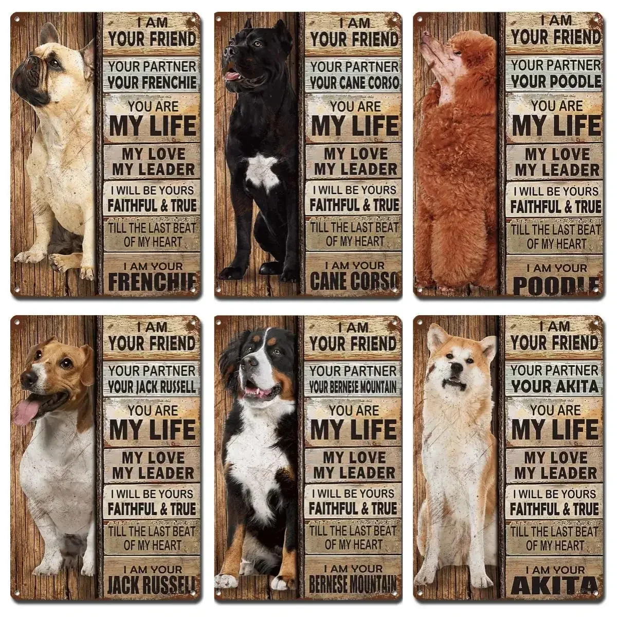 Винтажная металлическая вывеска в виде жести подарок Я твой друг для любителей