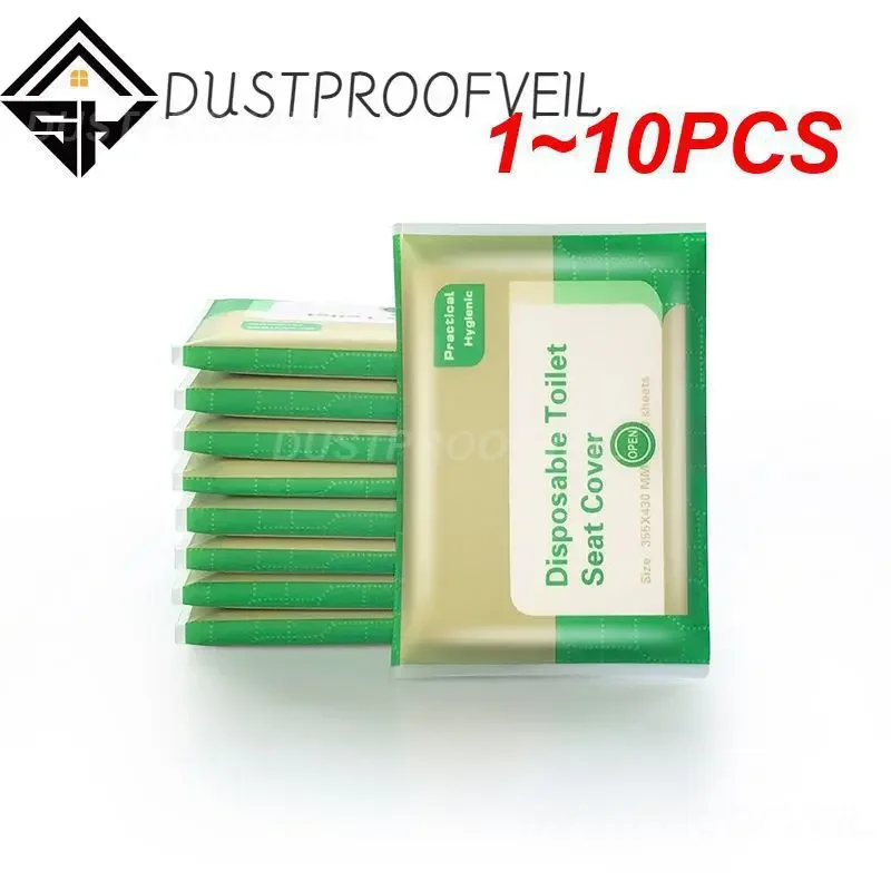 1 ~ 10 шт. в упаковке = одноразовые бумажные чехлы на сиденья для унитаза