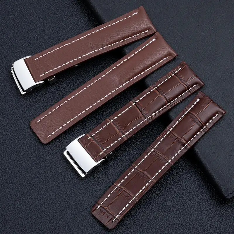 Ремешок 20/22/24 мм для часов Breitling мягкий ремешок из натуральной кожи SUPEROCEAN AVENGER