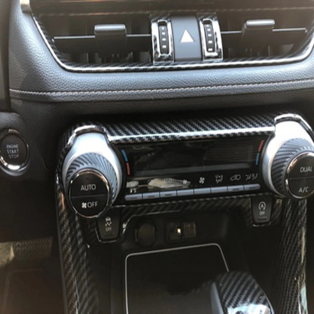 Аксессуары для салона автомобиля правой рукой из углеродного волокна Toyota RAV4 2019