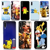 cute cartoon pikachu phone case for samsung a70 a40 a50 a30 a20e a20s a10 note 8 9 10 plus lite 20 silicone case pikachu
