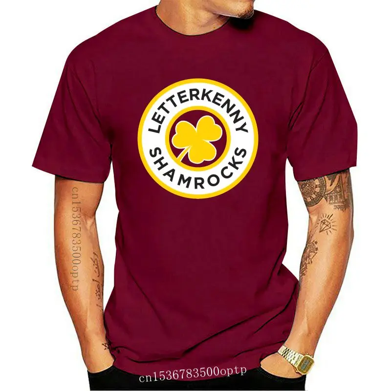 

Man Clothing New Letterkenny Shamrocks Logo Black T-Shirt S-3Xl Printing Apparel Tee Shirt
