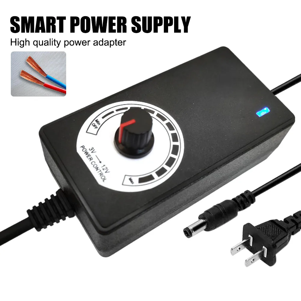 Universal 220V To 12 V Volt Adapter Power Supply Adapter Adjustable AC To DC Power Supply 3V 5V 6V 9V 12V 15V 18V 24V 1A 2A 5A