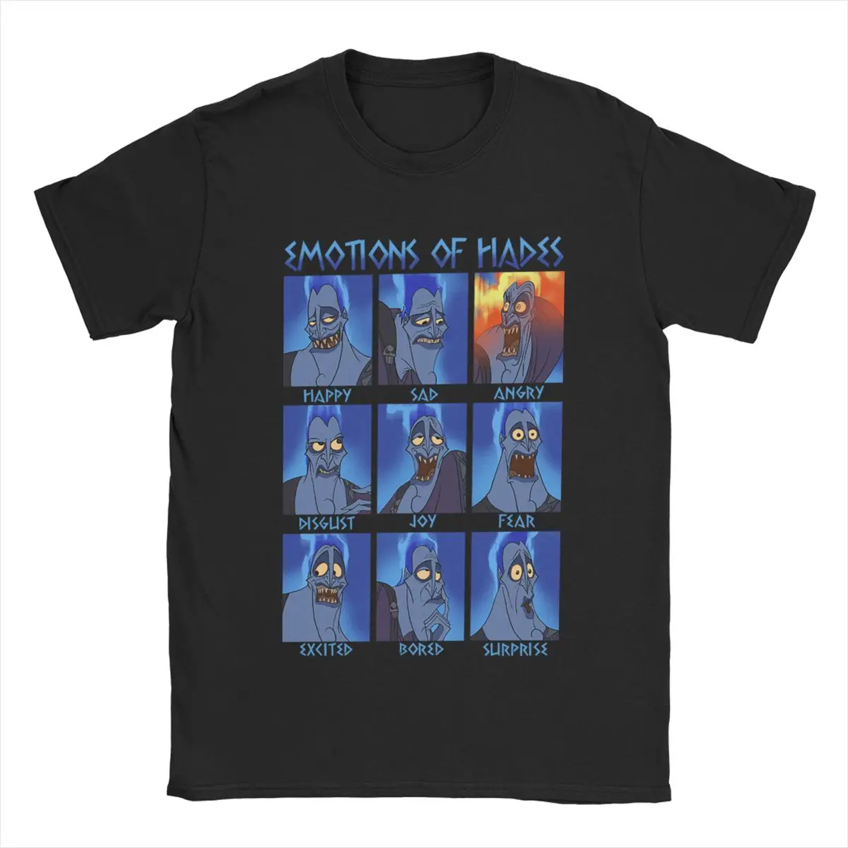 

Novelty Emotional Hades Disney Hercules T-Shirts Men Crewneck 100% Cotton T Shirt Short Sleeve Tees Birthday Present Clothes