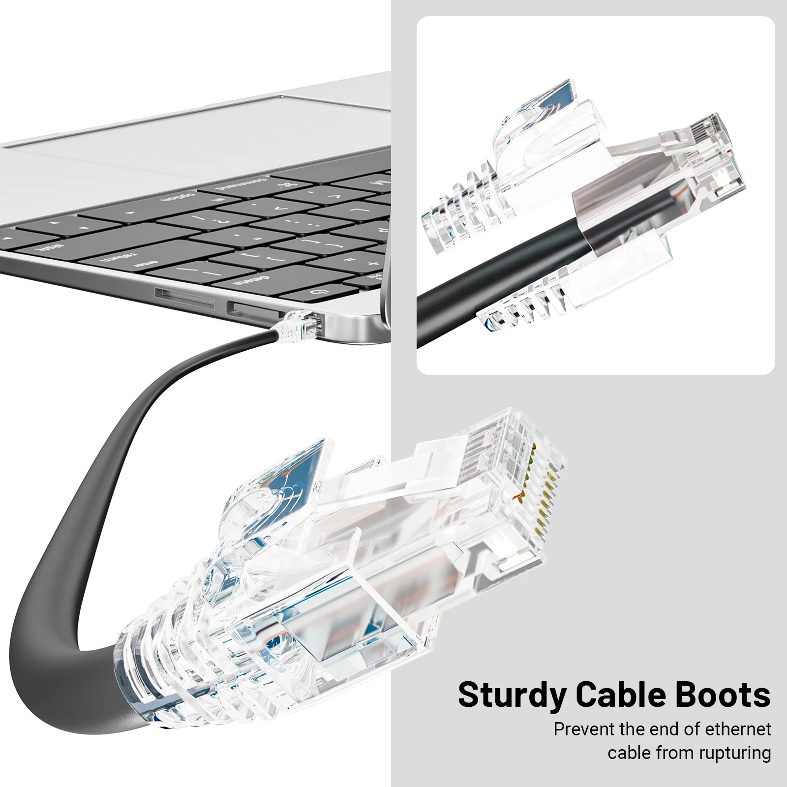 Фото Сетевой кабель Ethernet Natalink RJ45 CAT7/CAT6a, защитный кожух для кабеля, защитный колпачок для разъема кабеля, разноцветный мягкий пластик, 100 шт. №3