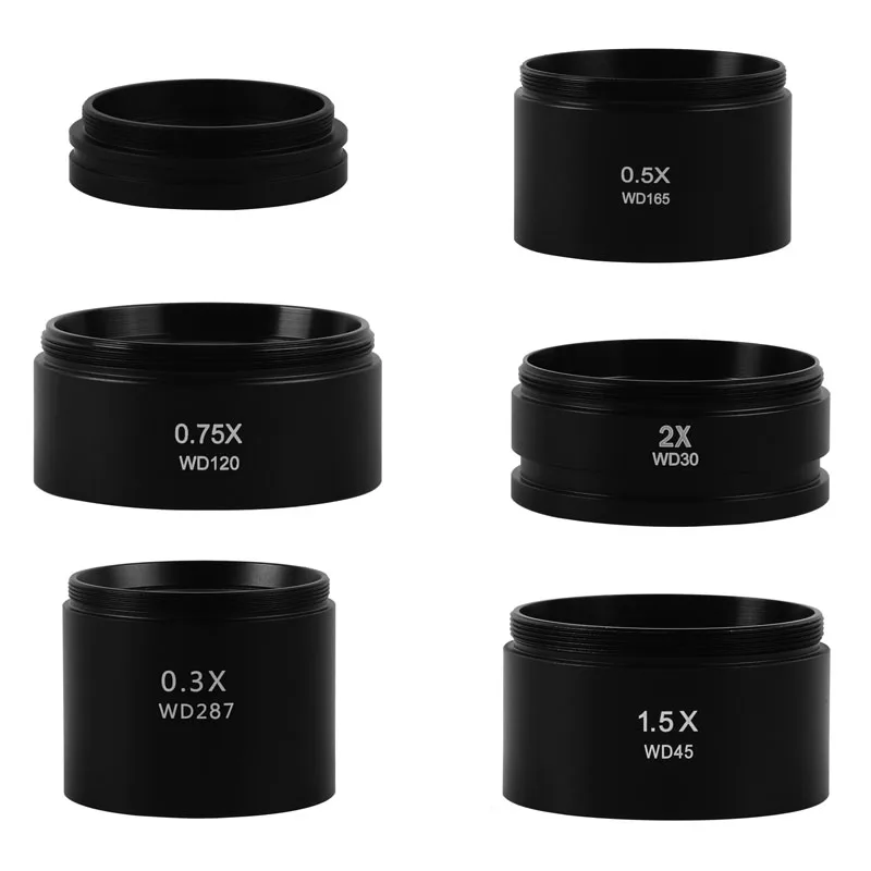 

0,3X 0,5X 0,7X 0,75X 1X 1,5X 2X Вспомогательный объектив для микроскопа Объектив Барлоу 48 мм для стерео тринокулярного бинокулярного микроскопа