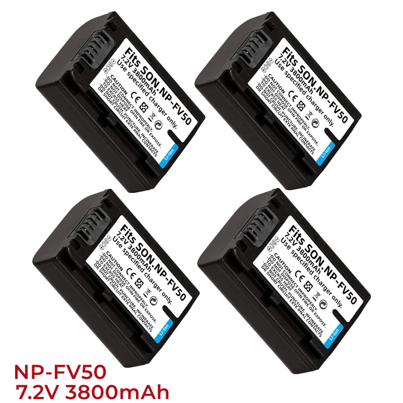 

NP-FV50 7.2V 3800mAh Replacement Battery(5-Pack)for Sony NP-FV50 and Sony PJ430V,PJ540,PJ580V,PJ650V,PJ710V,PJ760V,PJ790V,PJ810