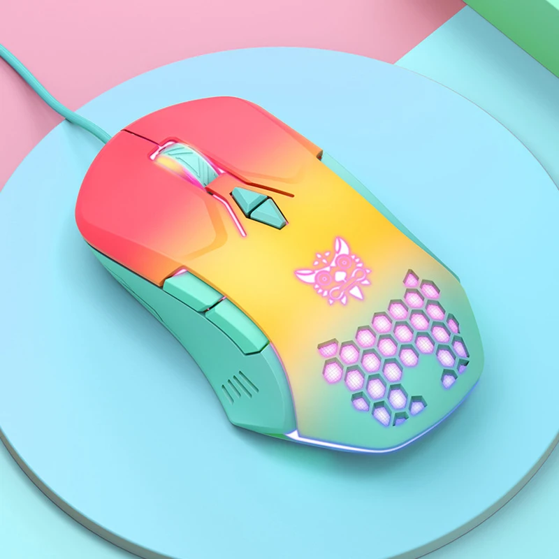 Оптическая компьютерная мышь 4000DPI 7 кнопок светодиодный Ной подсветкой USB офисные