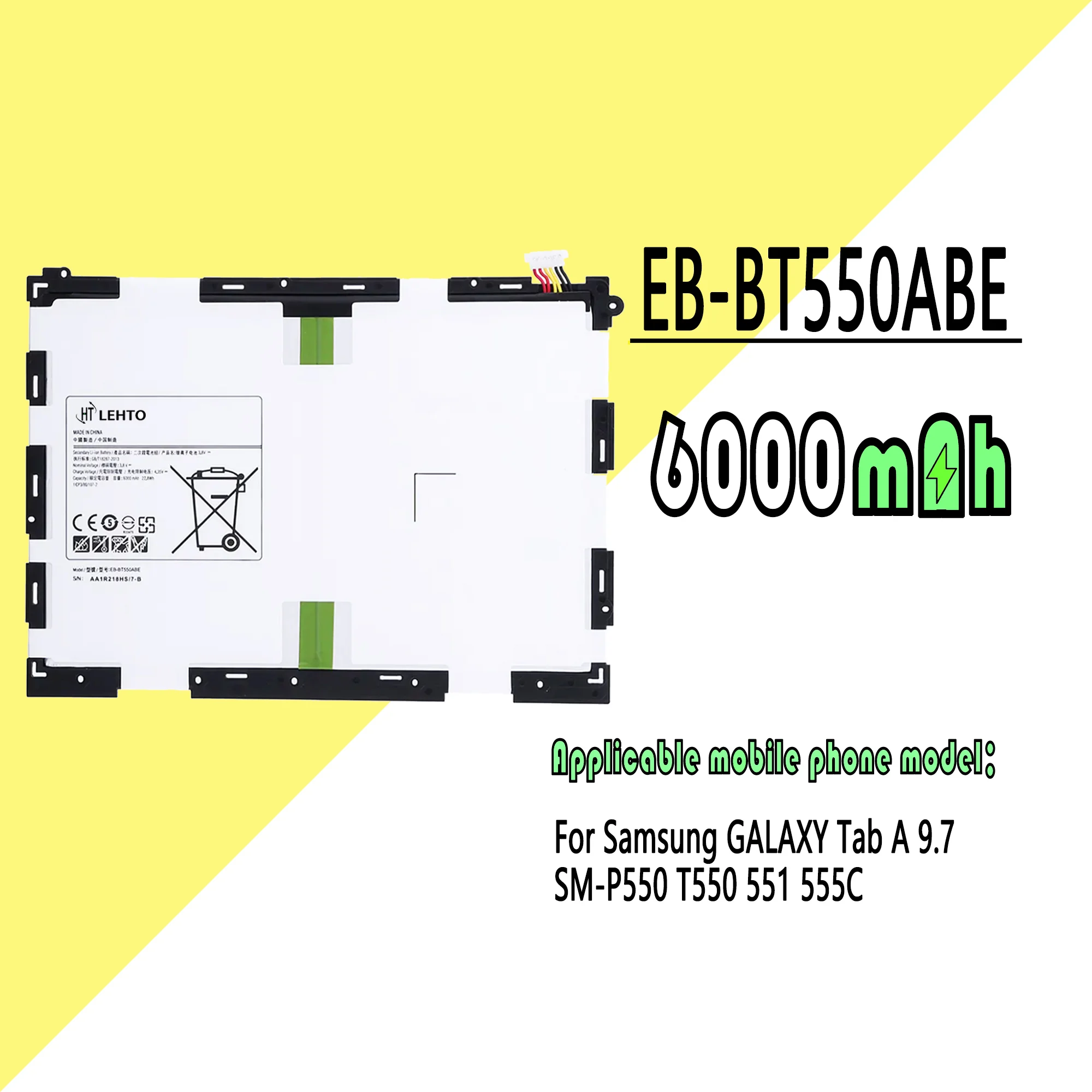 EB-BT561ABE EB-BT561ABA Battery For Samsung Galaxy Tab E 9.6 / SM-T560 T560 T561 Original Capacity Tablet Batteries