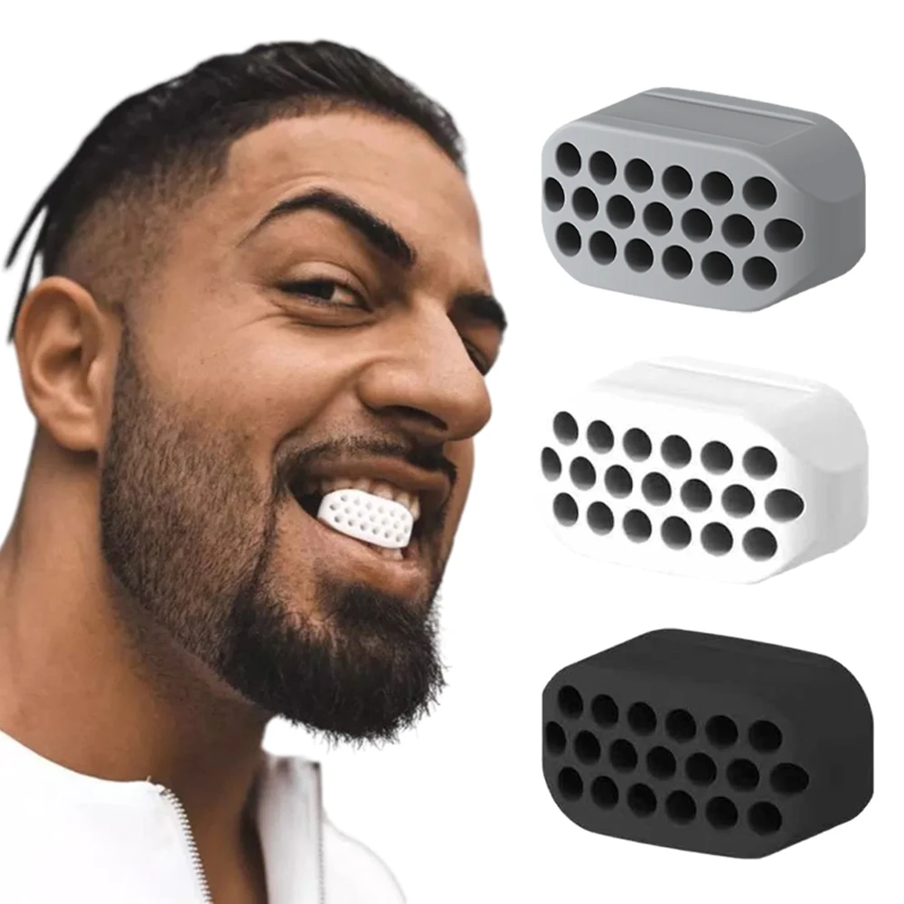 Jaw Exerciser For Men Women Silicone Jawline Exerciser Tablets Jaw Trainer Per Principianti Intermedi Advanced Users Fitness Ball