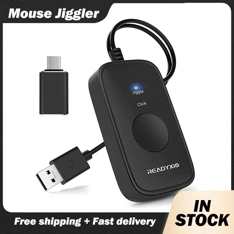 2 ב 1 USB עכבר Jiggler לגילוי עכבר מניע אוטומטי מחשב עכבר מניע Jiggler שומר מחשב ער לדמות עכבר