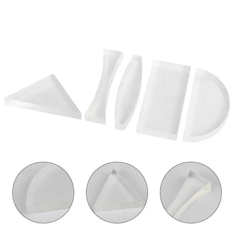 

5Pcs Teaching Tools Transparent Glass Lens Physics Demonstrator Equipment Optical Experiments Tools For experiment Physics class