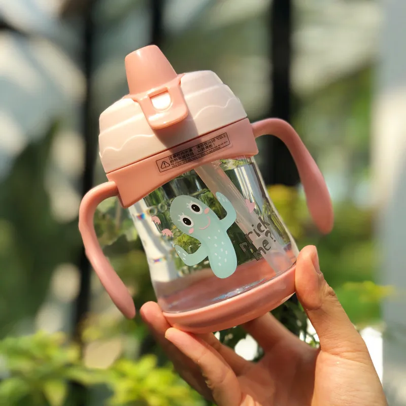 Детская соломенная бутылка бутылочки для кормления детей с чашкой из тритана