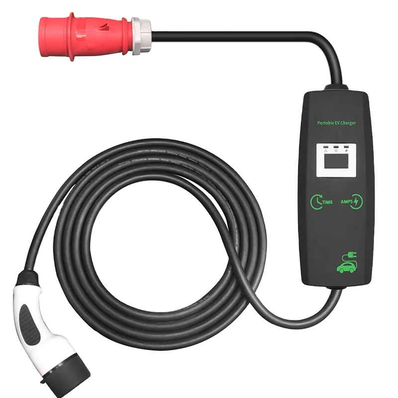 

Portable EV Charger The Update Version Type2 Model 2 16A/Three Phase 11KW Europe Standard For Europe Standard Car