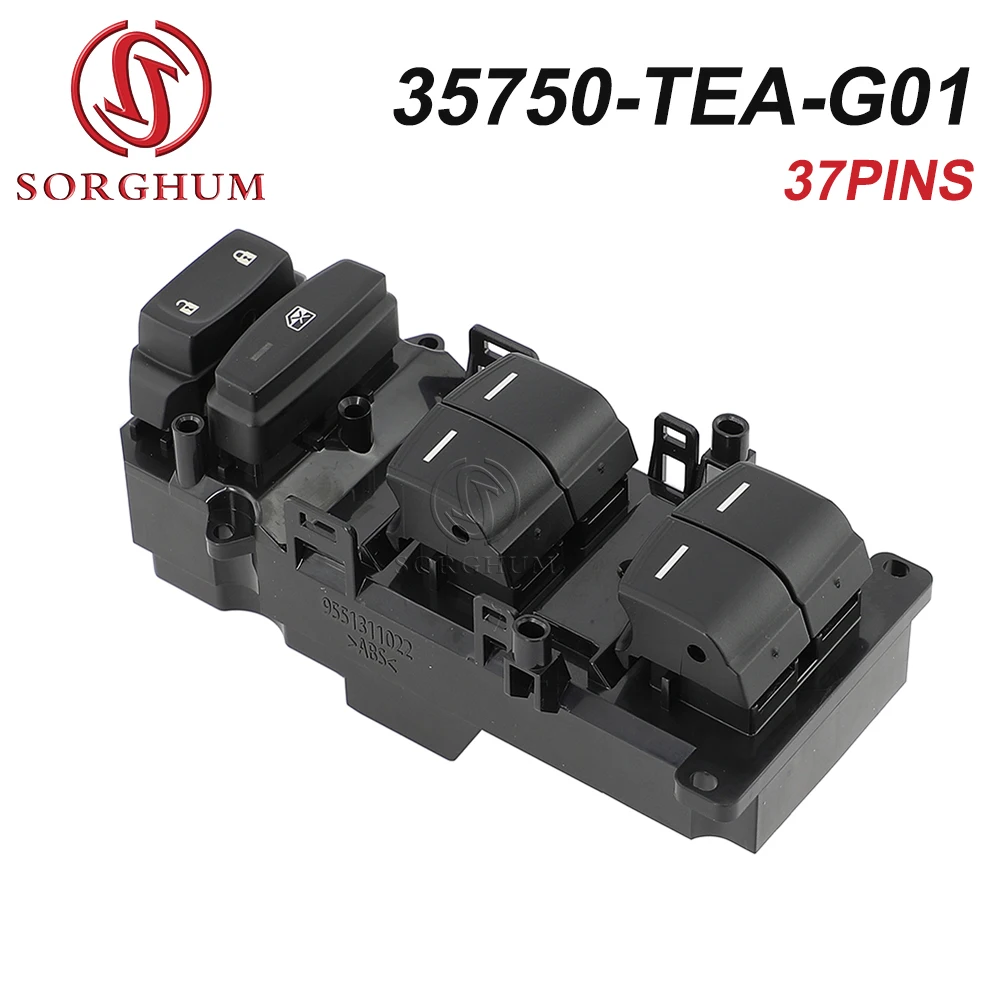 

SORGHUM Auto Electrical Window Switch 35750-TEA-G01 For Honda Civic 2016 2017 -2021 Left Side Master Power Window Door Switch