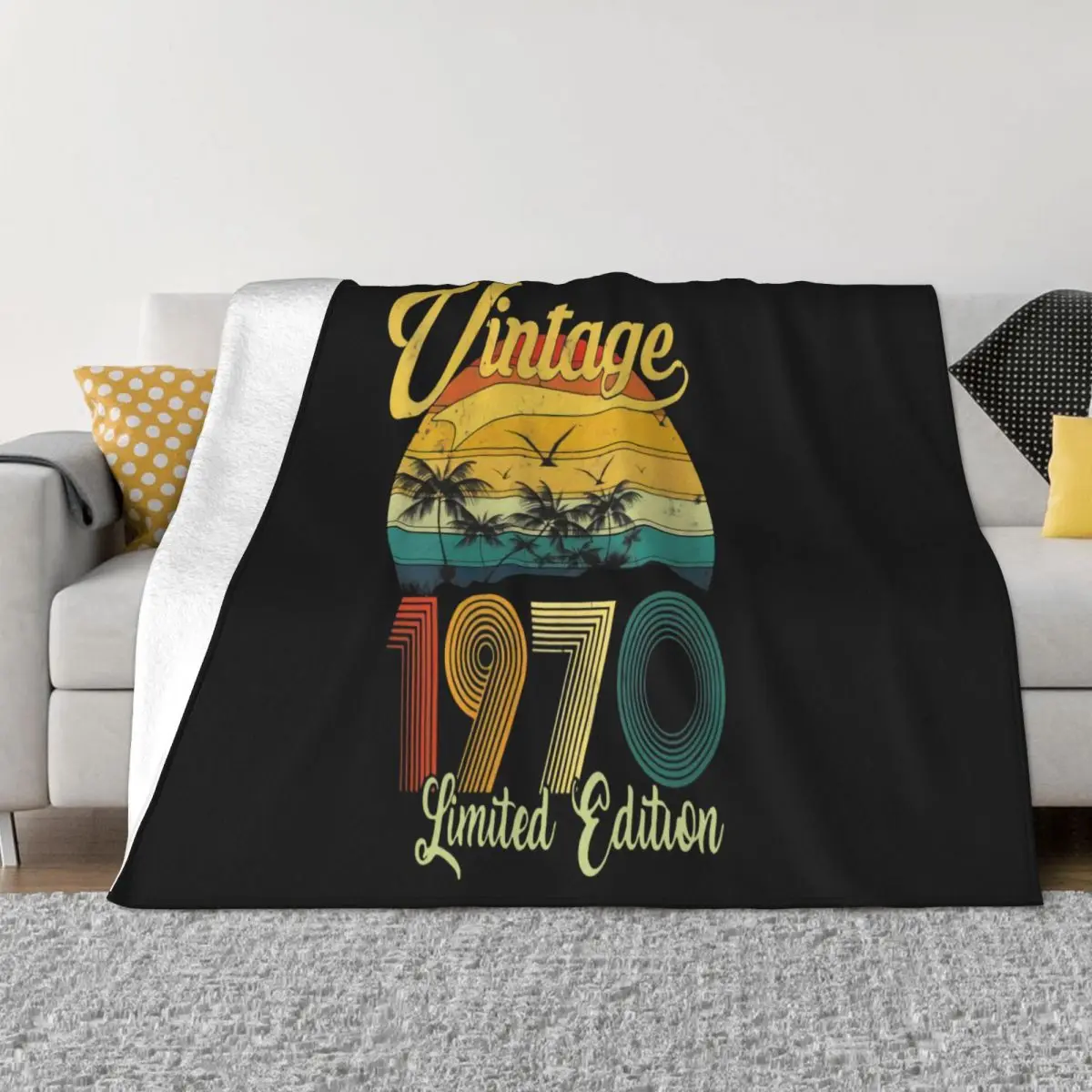 Винтажное одеяло для девочек на 50-й день рождения 1970 подарок в винтажном стиле