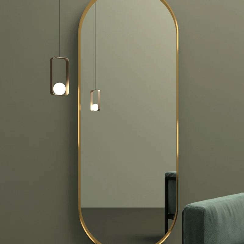 

Full Body Large Mirrors Oval Glass Design Living Room Luxury Body Mirror Magnifying Black Espejo Pared Aesthetic Room Decor