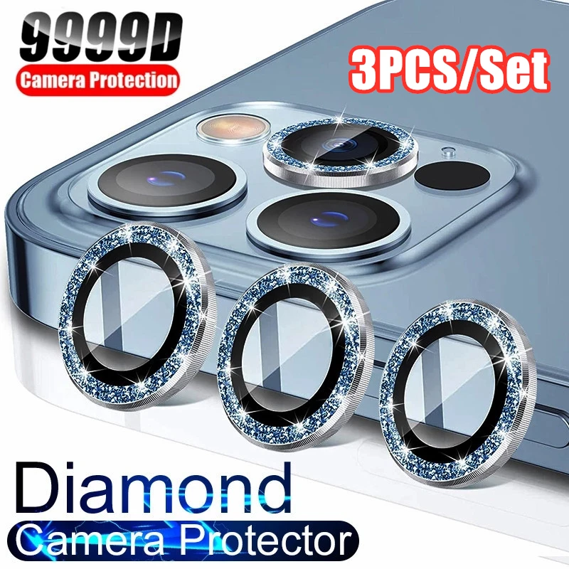 

Diamond Metal Camera Protector for IPhone 13 Pro Max Lens Protection Glass for IPhone 11 12 Pro Max 13 mini Camera Protector