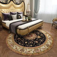 area rug large persian ethnic style bohemian round carpet home bedroom bedside floor carpet
