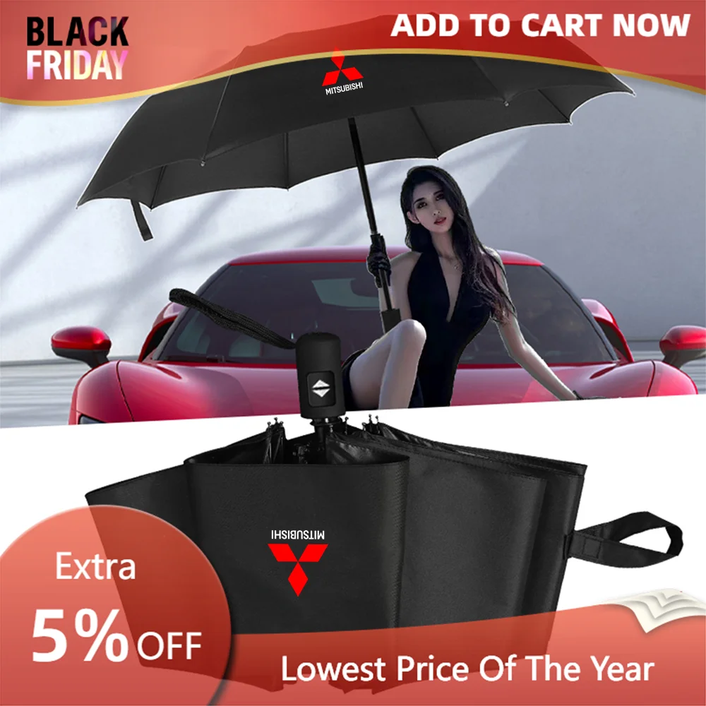 Автомобильный автоматический складной ветрозащитный зонт от солнца для Mitsubishi