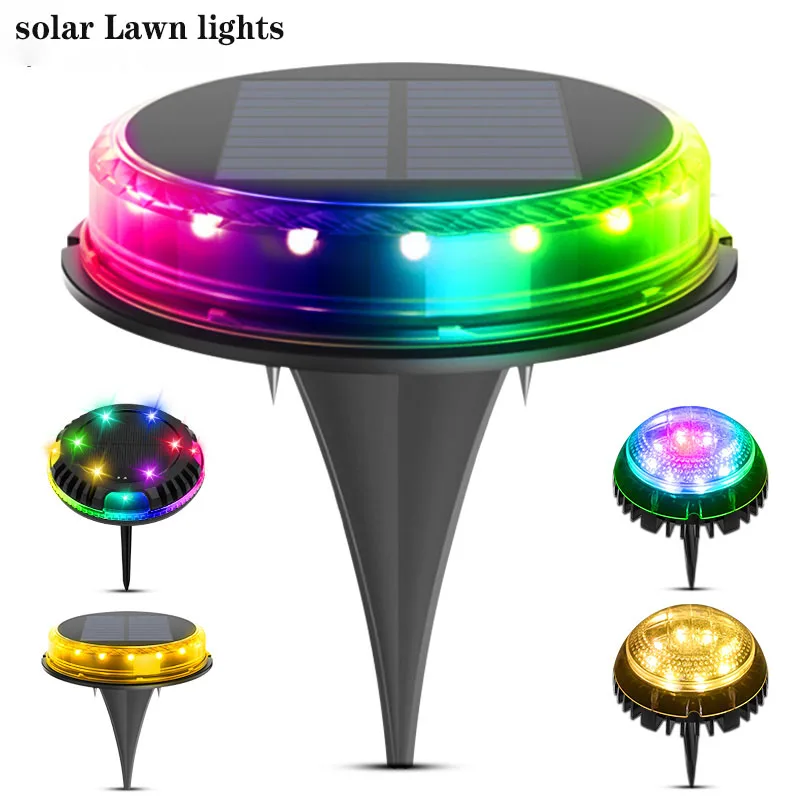 

Solar Powered Ground Light Waterproof Garden Pathway Deck Lights With 8 LEDs Solar Lamp for Home Yard Driveway Lawn Road