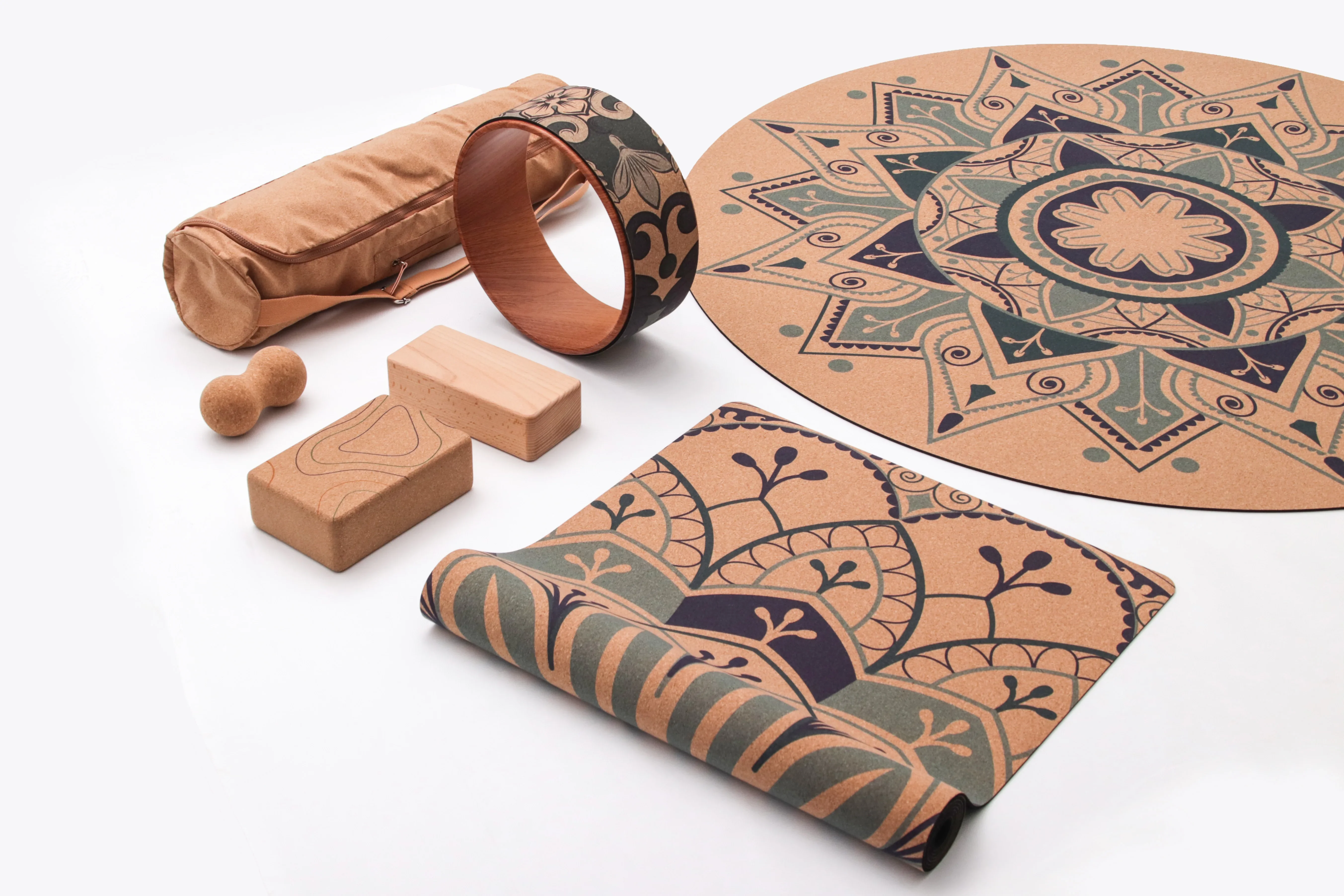 Коврик для йоги из натурального каучука пробка оптовая продажа на заказ