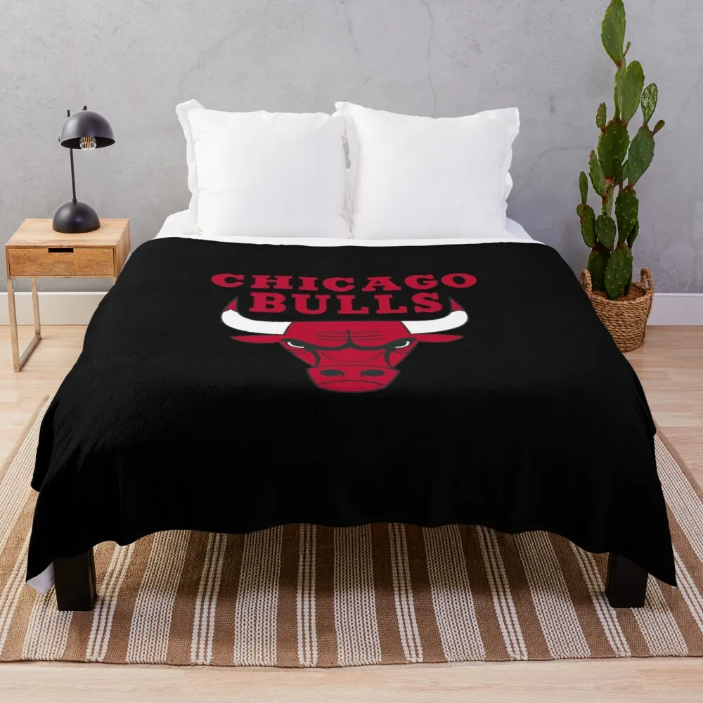 

BULLS-CHICAGO LOGO Throw Blanket crochet crochet hairy