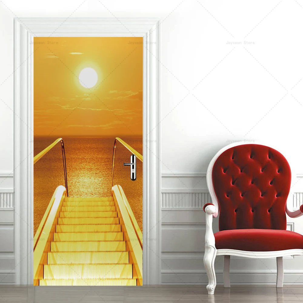 Водонепроницаемые самоклеящиеся дверные наклейки из ПВХ для обновления стен в