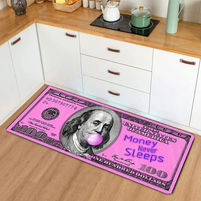 

Dollar Welcome Home Funny Entrance Door Mats Doormat Non-slip And Washable Kitchen Mat Kawaii Rug Floor Carpet Anti Bath Prayer