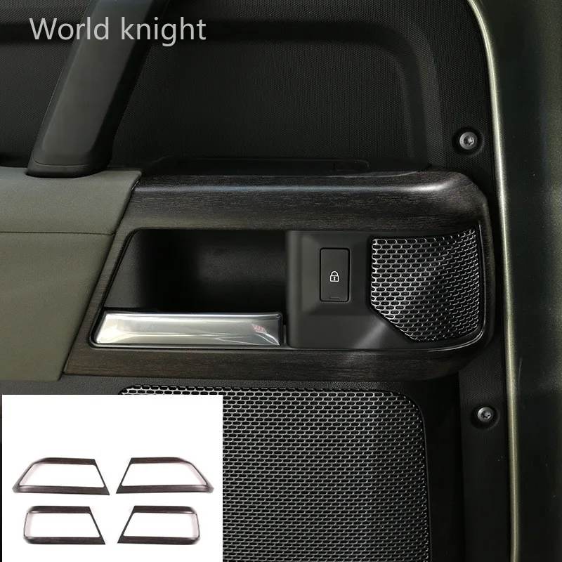 

Car interior Door Frame Trim for Land Rover Defender 90 110 20-22 Oak grain Door Inner Handle Decorative Frame Car Decoration