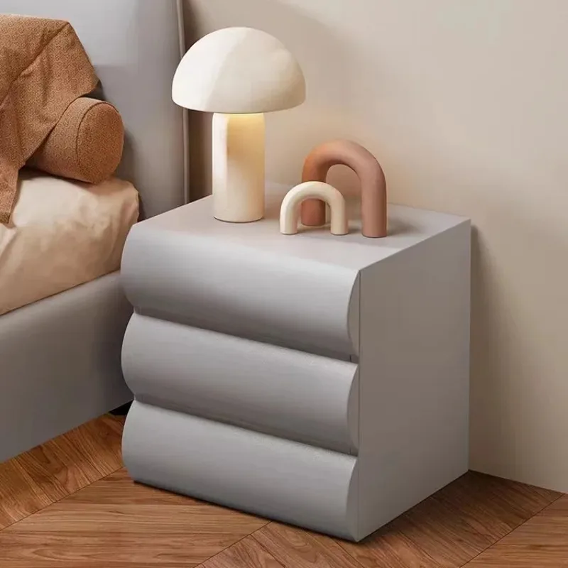 Белые 3-уровневые тумбочки шкафчик для хранения скандинавская кровать стол комод