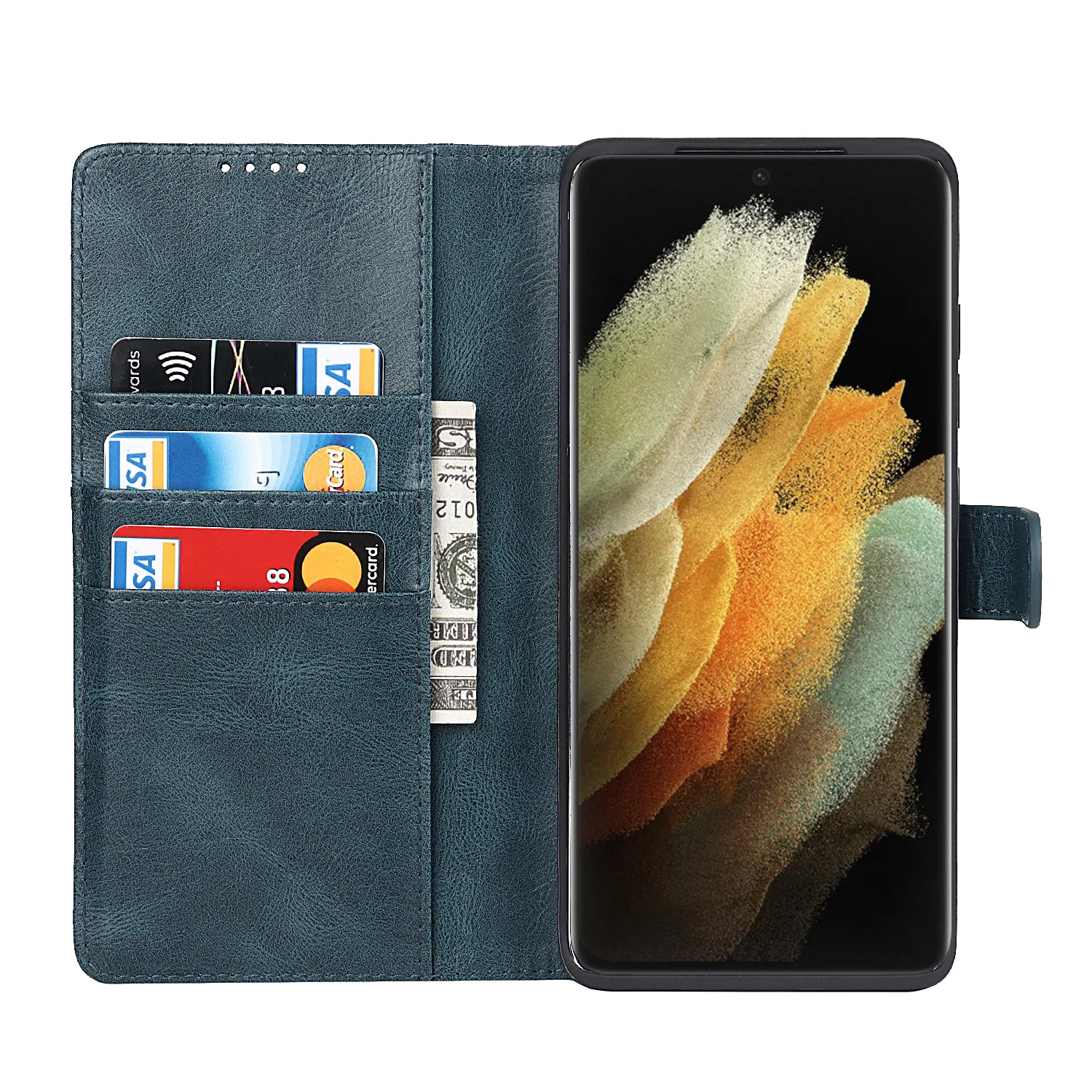 Cena Do Samsung S21 Ultra Etui Galaxy S21Ultra 5G Kocie Oko Z S-pen Slot Skórzaną Osłoną