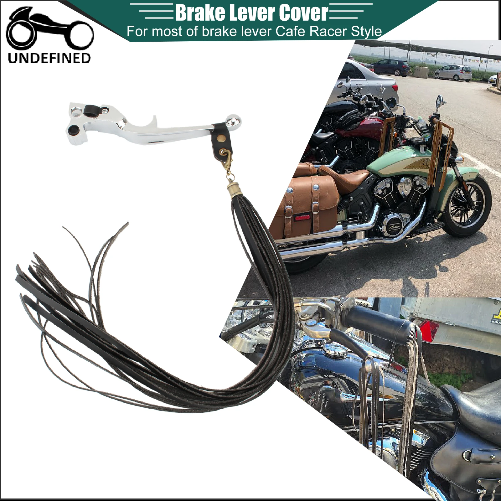 

Brake Clutch Lever Covers Motorcycle Skull Rivet Fringe PU Leather Cover for Harley Sportster XL883 Dyna Fat Bob Chief Vintage