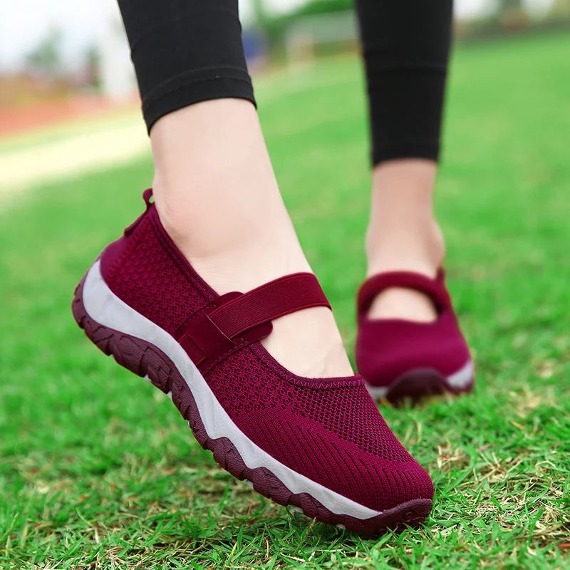 Spring Summer Mesh Casual Women Flat Shoes Ladies Light Breathable Sneakers Slip on Outdoor Walking Loafers Zapatos De Mujer