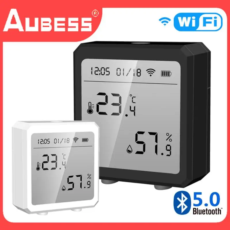 

Tuya Smart Temperature Humidity Sensor Bluetooth-Compatible Alarm Detecotrs For Smart Home APP Remote Control Via Alexa Google